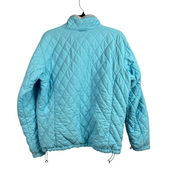 Columbia Interchange Womens Jacket Lined Quilted Mock Neck Blue XL - Picture 4 of 10